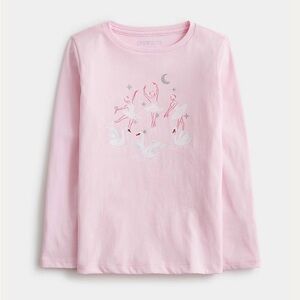 J. Crew Crewcuts Light Pink Swan Lake Ballet Glitter Long Sleeve Tee NWT